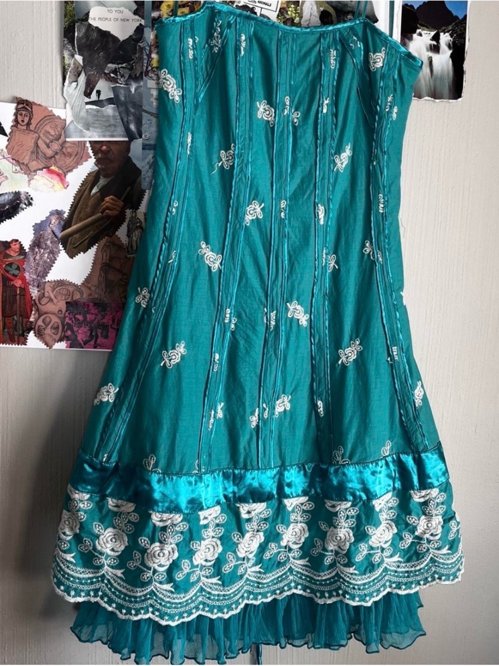 Ariella Teal Satin Inner Lining